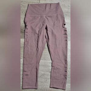ALO Yoga Mauve Pink Slit-Side High-Waist Leggings